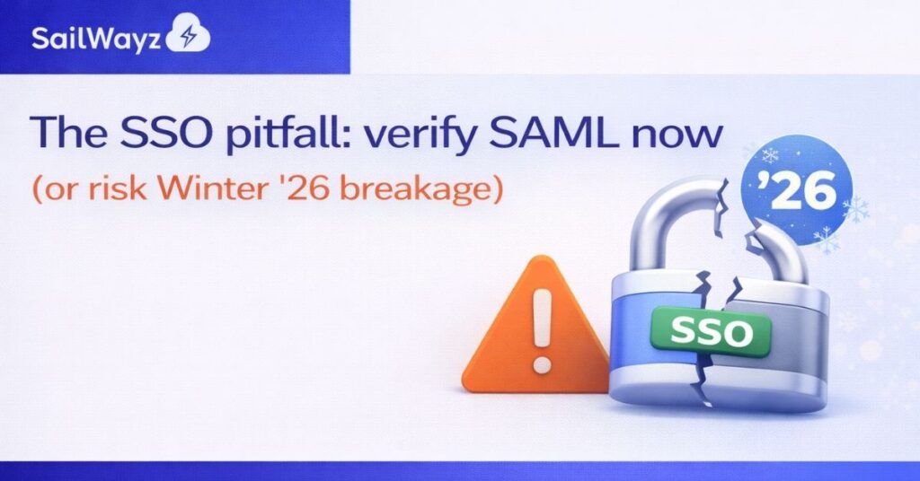 The SSO pitfall: verify SAML now (or risk Winter ’26 breakage)
