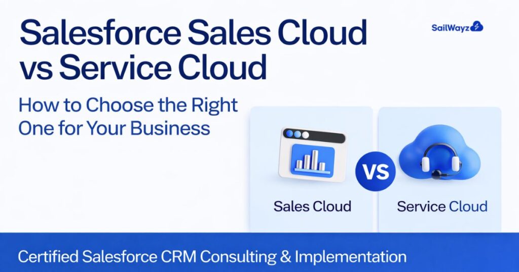 how do i choose between salesforce sales cloud and service cloud for our business needs?