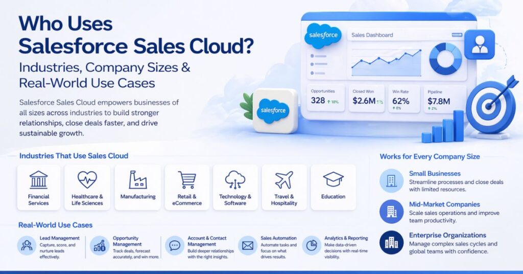 Who Uses Salesforce Sales Cloud? Industries, Company Sizes & Real-World Use Cases
